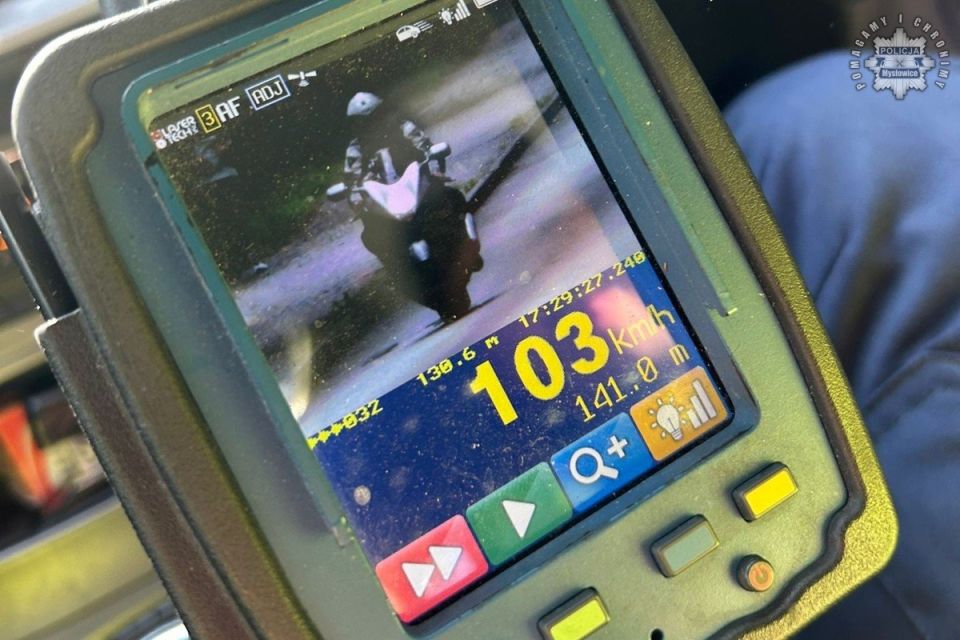 Motocyklista stracił prawo jazdy za przekroczenie prędkości o 53 km/h - galeria