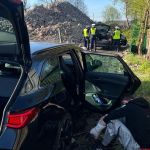 Pościg na autostradzie A1. Ucieczka przed policją zakończona kolizją. - galeria