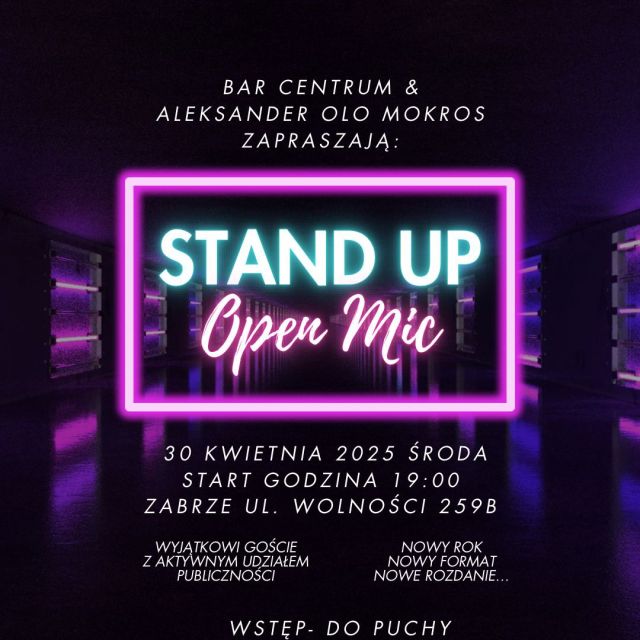 Stand Up - Open Mic w Barze Centrum - galeria