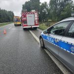 Kolizja bmw z drzewem na DK 81 w Łaziskach Górnych - galeria