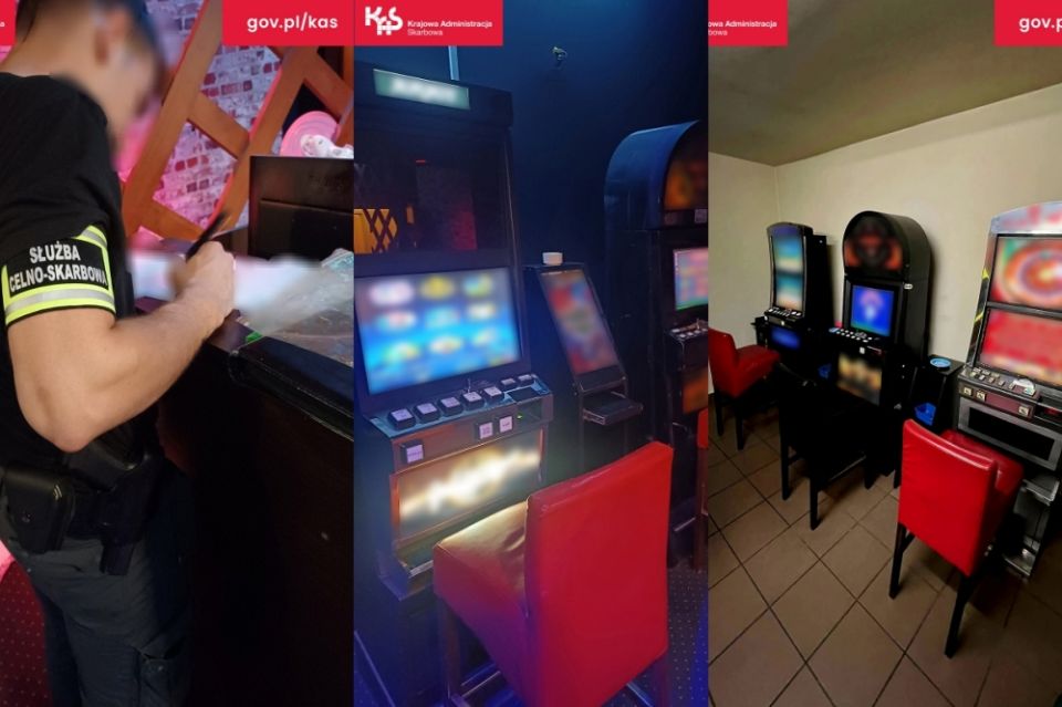 Zatrzymani i przejęte automaty. Śląska KAS rozbija sieć nielegalnego hazardu - galeria