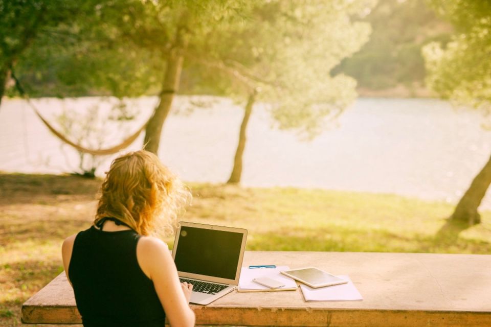 Domowe biuro na świeżym powietrzu - pracuj z ogrodem w tle - galeria